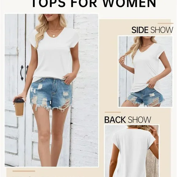 Breathable Women's V-Neck Tank Top - Perfect for Layering or Casual Outfits - Picture 2 of 3